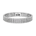 Weißes Kristall-Armband, 19 cm - 20 ct.