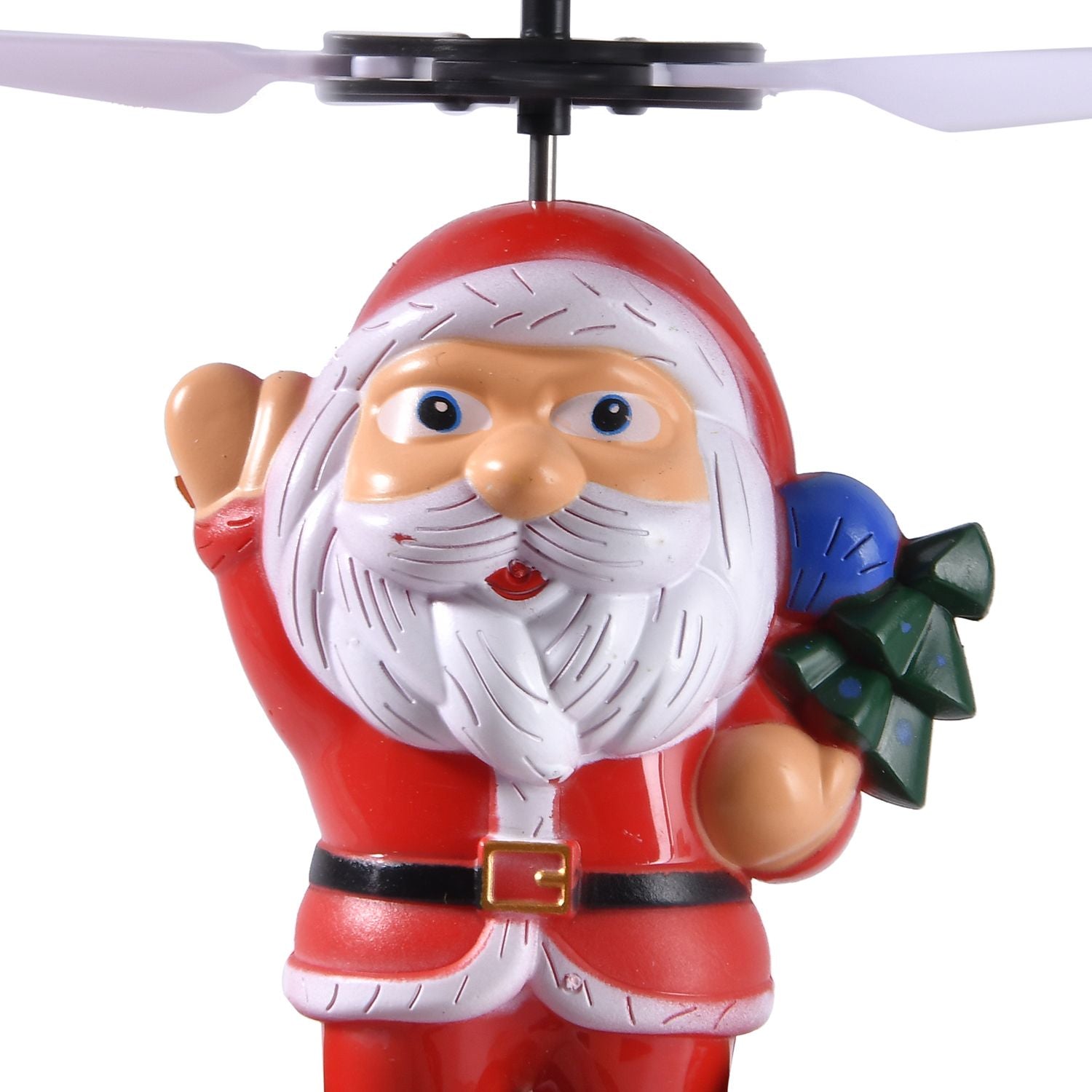 Fliegender Weihnachtsmann mit Sensor zum interaktiven Spiel, 6.3x2x7cm, Rot