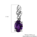Natürliche, marokkanische Amethyst und weiße Zirkon-Ohrringe, 925 Silber platiniert ca. 1,57 ct