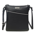 Assots London: Crossbody Tasche aus 100% echtem Leder, 23x21 cm, Schwarz