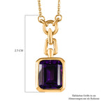 Natürliche, marokkanische Amethyst Halskette, ca. 45 cm, 925 Silber vergoldet ca. 3.41 ct