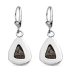 Handgearbeitete, natürliche Yooperlith-Ohrringe, 925 Silber ca. 8,50 ct