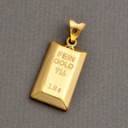 Goldbarren Anhänger, 916 Gold ca. 1,80g