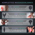 Mini-Muskel-Massage-Pistole mit 4 Massageköpfen, 32 Stärken, perfekt zum Mitnehmen, grün