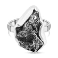 Meteorit-Ring, 925 Silber (Größe 16.00) ca. 14,45 ct
