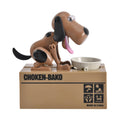 Münzstehlende Hunde-Spardose, Braun