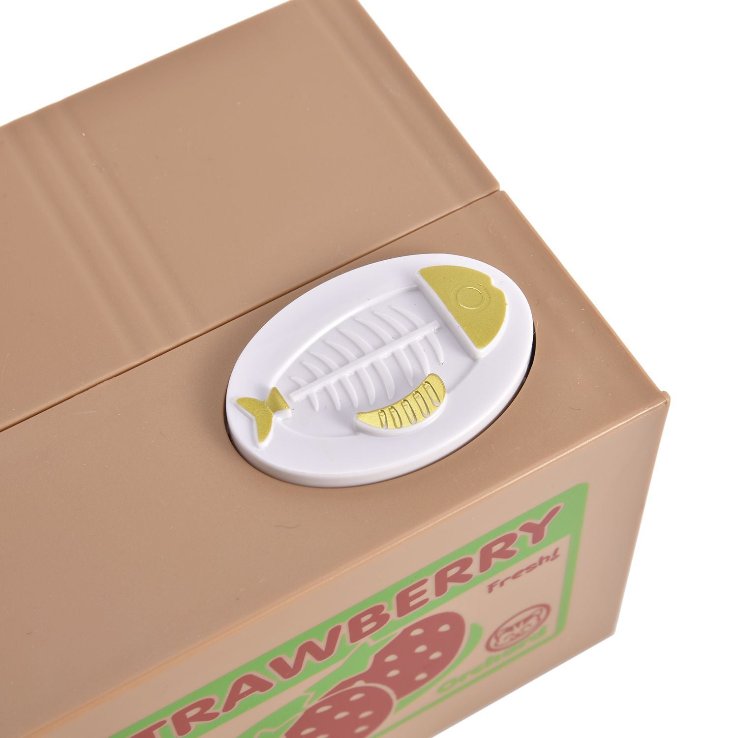 Münzstehlende Katzen-Spardose, 2x AA Batterien (nicht inkl.), 12x10x9 cm, braun