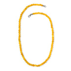 CLOSE OUT DEAL Honig Jade Halskette, ca. 50 cm, 925 Silber rhodiniert ca. 133,35 ct