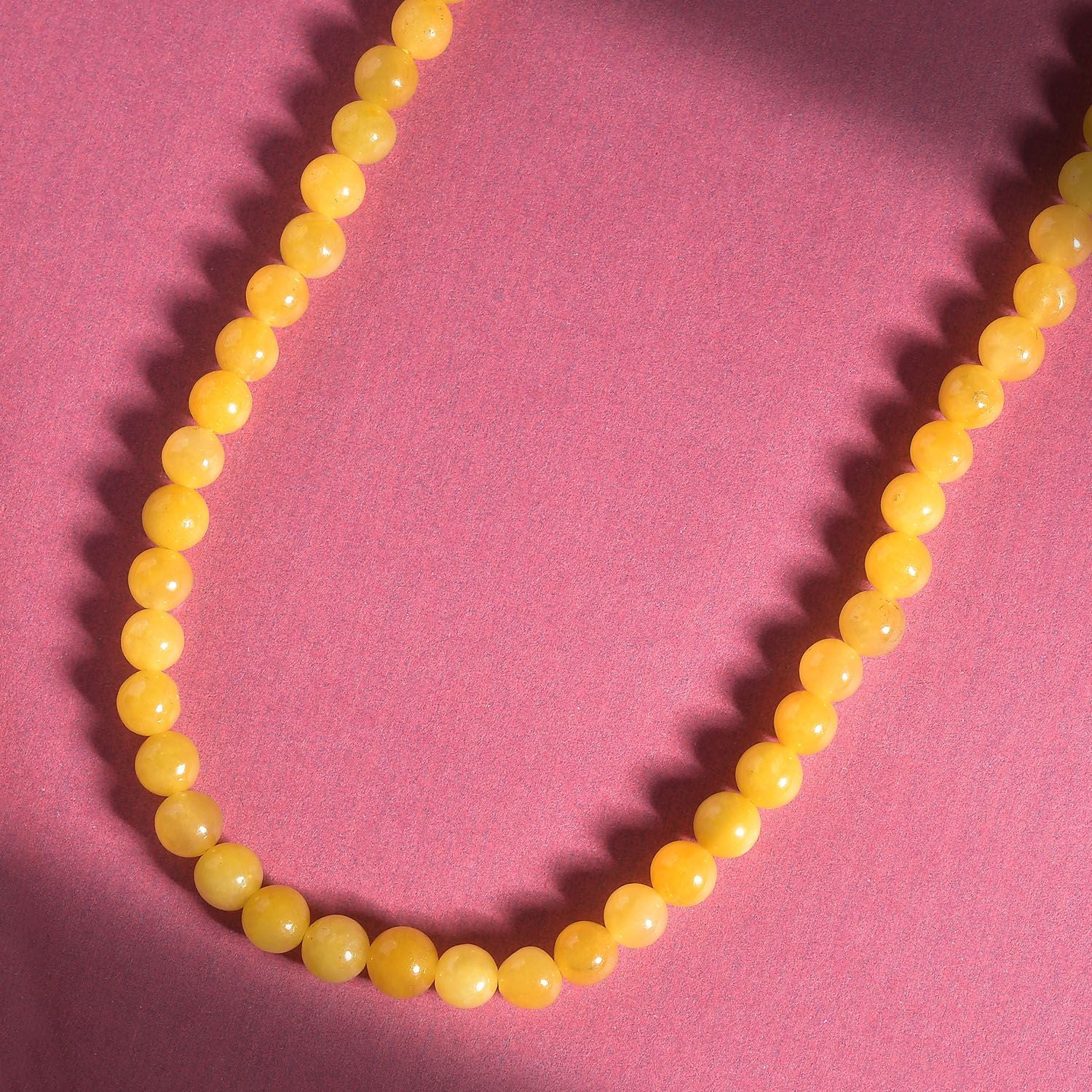 CLOSE OUT DEAL Honig Jade Halskette, ca. 50 cm, 925 Silber rhodiniert ca. 133,35 ct