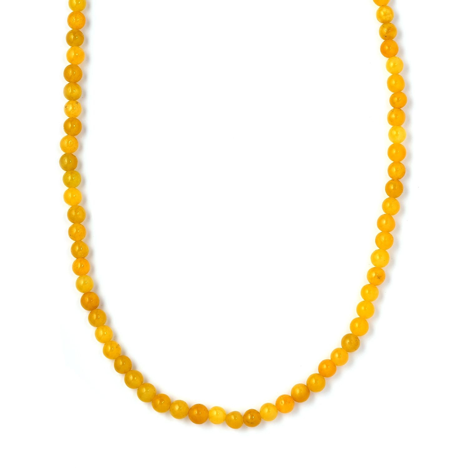 CLOSE OUT DEAL Honig Jade Halskette, ca. 50 cm, 925 Silber rhodiniert ca. 133,35 ct