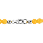 CLOSE OUT DEAL Honig Jade Halskette, ca. 50 cm, 925 Silber rhodiniert ca. 133,35 ct