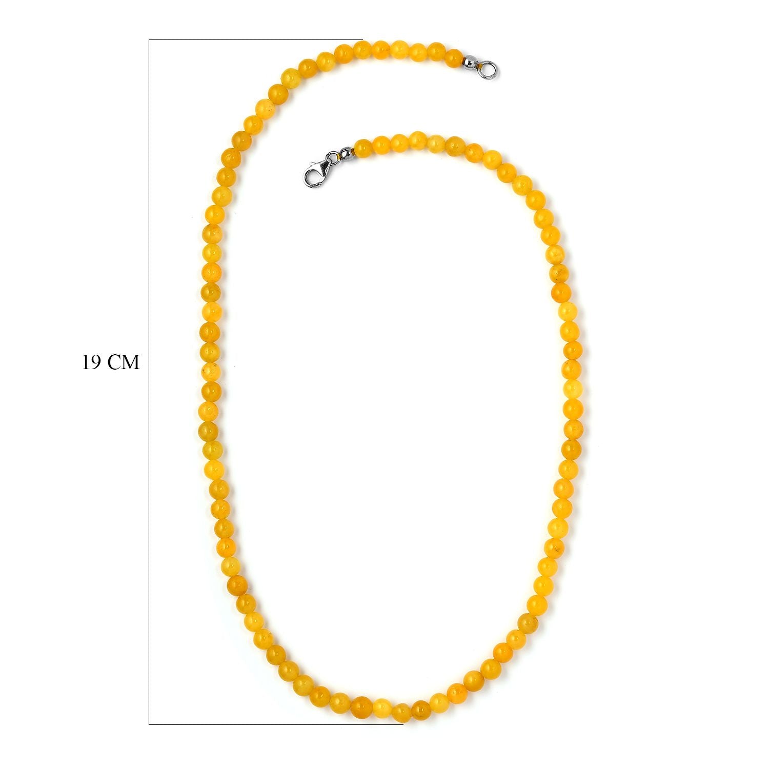 CLOSE OUT DEAL Honig Jade Halskette, ca. 50 cm, 925 Silber rhodiniert ca. 133,35 ct