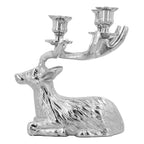 Rentier Figur 4er Kerzenhalter, 23.8x17x25.4cm, silber