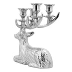 Rentier Figur 4er Kerzenhalter, 23.8x17x25.4cm, silber