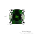 Natürliche Chromdiopsid-Ohrringe, 925 Silber platiniert ca. 1.22 ct