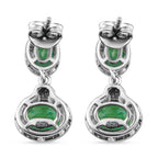 Pfau Triplett Quarz Ohrringe, 925 Silber platiniert ca. 4,29 ct