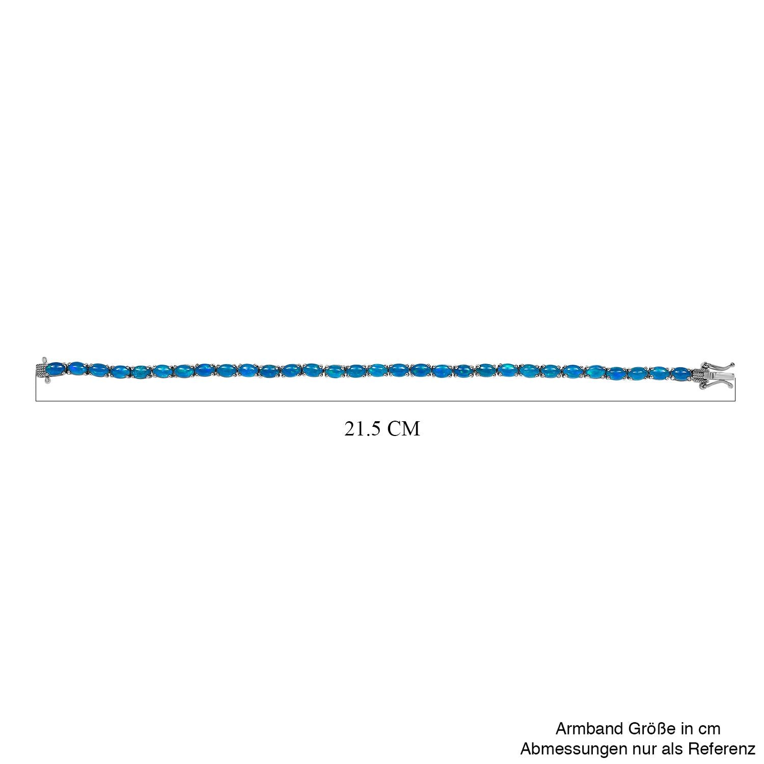 AA Miami blaues Welo Opal Armband, ca. 20 cm, 925 Silber platiniert ca. 8,37 ct