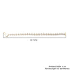 Perlmutt und weißes Süßwasserperlen-Armband, 20 cm, Messing