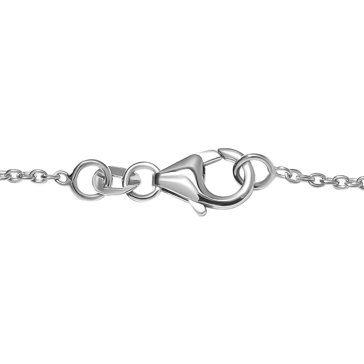Kagem sambische Smaragd Halskette, ca. 45 cm, 925 Silber platiniert ca. 0.90 ct