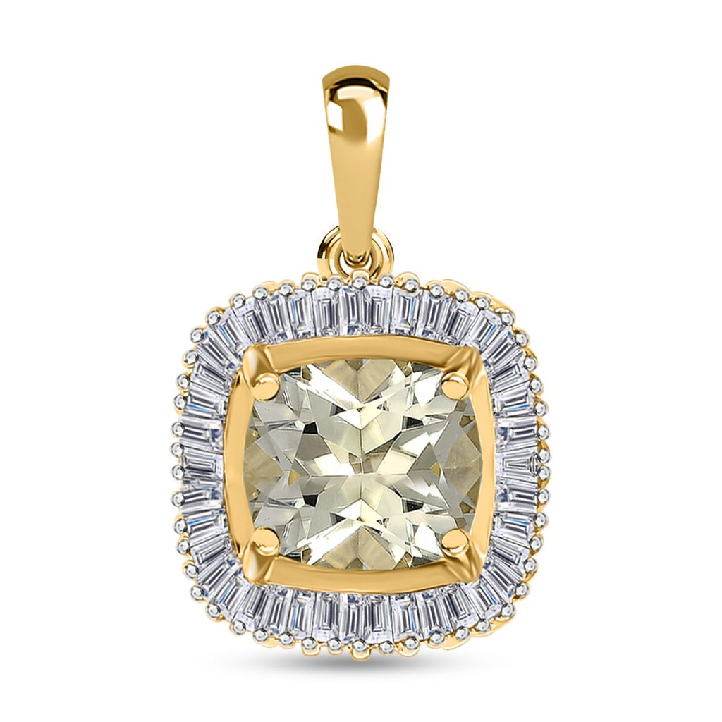 ILIANA AAA Turkizit und weißer Diamant SI G-H Anhänger, 750 Gelbgold ca. 2.66 ct