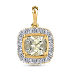 ILIANA AAA Turkizit und weißer Diamant SI G-H Anhänger, 750 Gelbgold ca. 2.66 ct