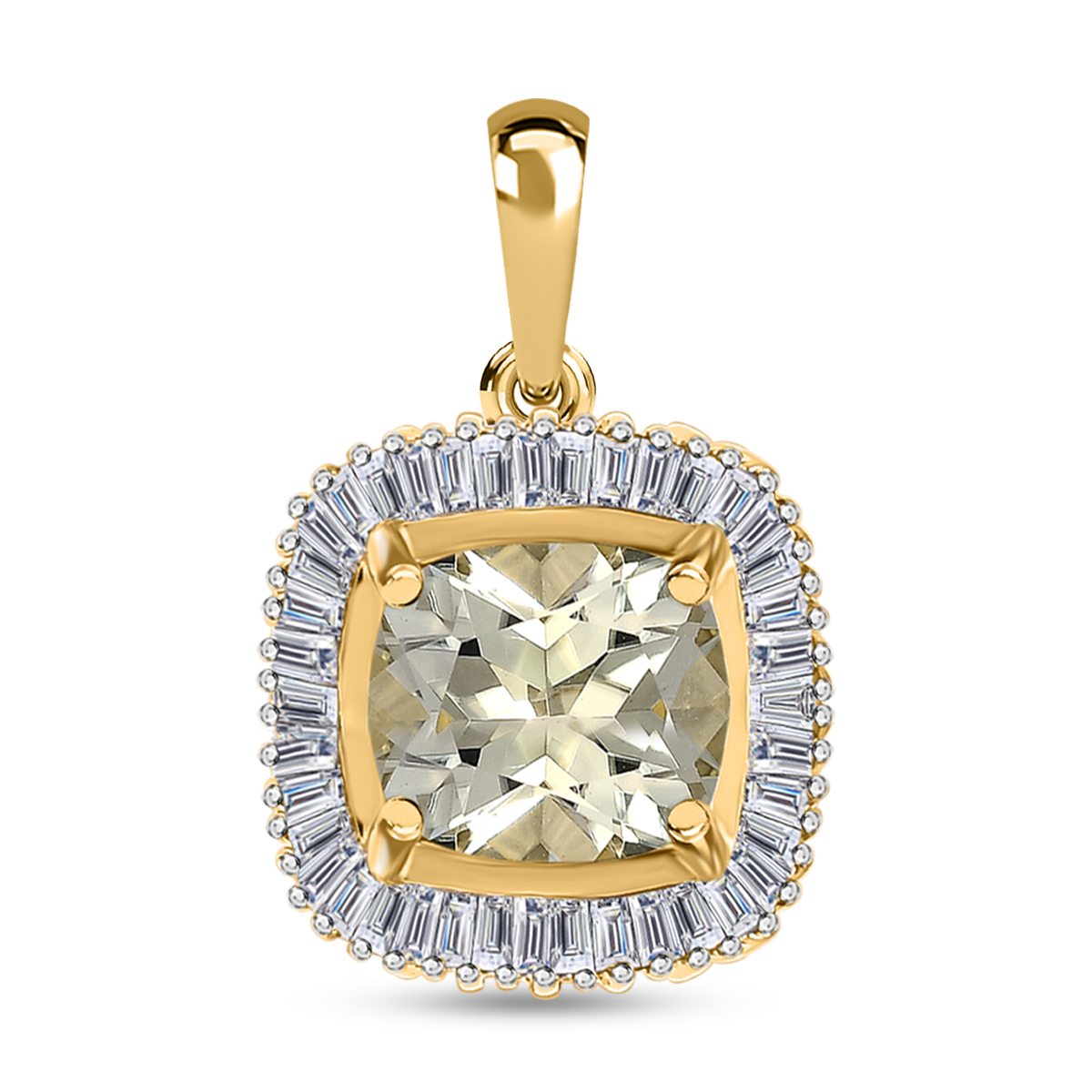 ILIANA AAA Turkizit und weißer Diamant SI G-H Anhänger, 750 Gelbgold ca. 2.66 ct