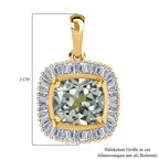 ILIANA AAA Turkizit und weißer Diamant SI G-H Anhänger, 750 Gelbgold ca. 2.66 ct