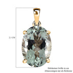 Prasiolith Anhänger, 925 Silber vergoldet ca. 5,54 ct