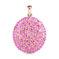Ilakaka Rosa Saphir (Fissure gefüllt) Anhänger, 925 Silber Roségold Vermeil ca. 30,86 ct