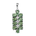 Natürlicher, grüner Apatit und Zirkon-Anhänger - 3,96 ct.