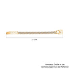 Weißes Kristall Armband, ca. 18 cm, goldfarben