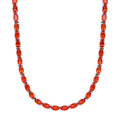 Mexikanische Kirsch-Feueropal-Halskette, 45 cm - 13,43 ct.