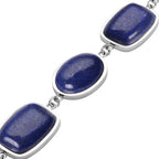 Lapislazuli-Armband, ca. 19 cm, Edelstahl ca. 80.00 ct