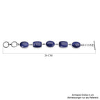 Lapislazuli-Armband, ca. 19 cm, Edelstahl ca. 80.00 ct