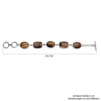 Gelbes Tigerauge-Armband, ca. 19 cm, Edelstahl ca. 80.00 ct