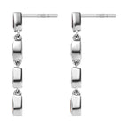Natürliche mehrfarbiger-Turmalin Ohrhänger, 925 Silber platiniert, ca. 2.44 ct