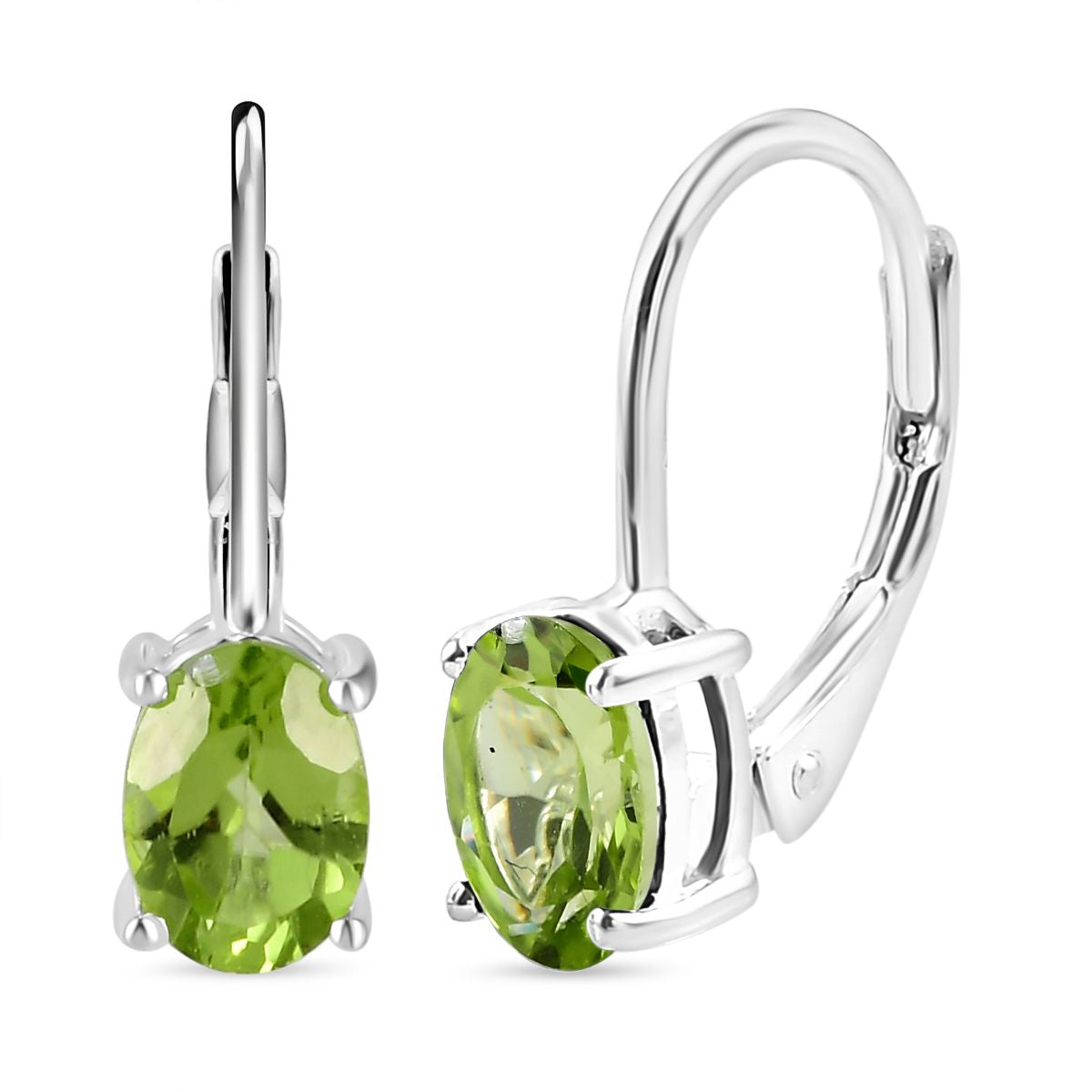 Peridot Ohrringe, 925 Silber ca. 1,65 ct