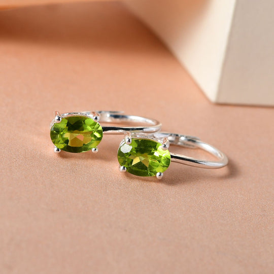 Peridot Ohrringe, 925 Silber ca. 1,65 ct