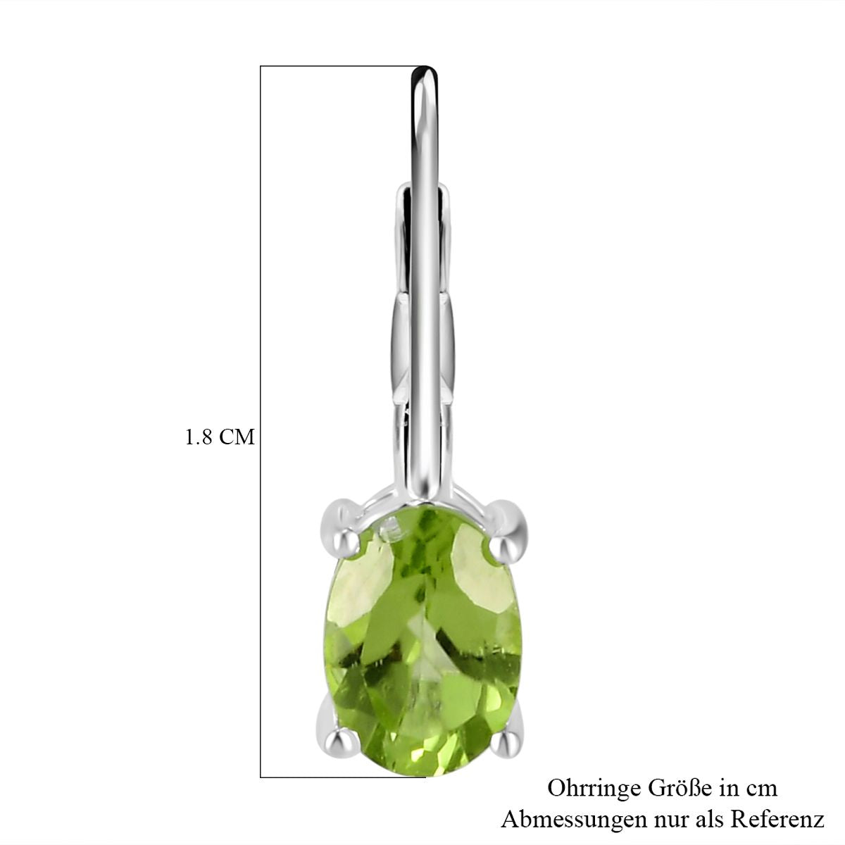 Peridot Ohrringe, 925 Silber ca. 1,65 ct
