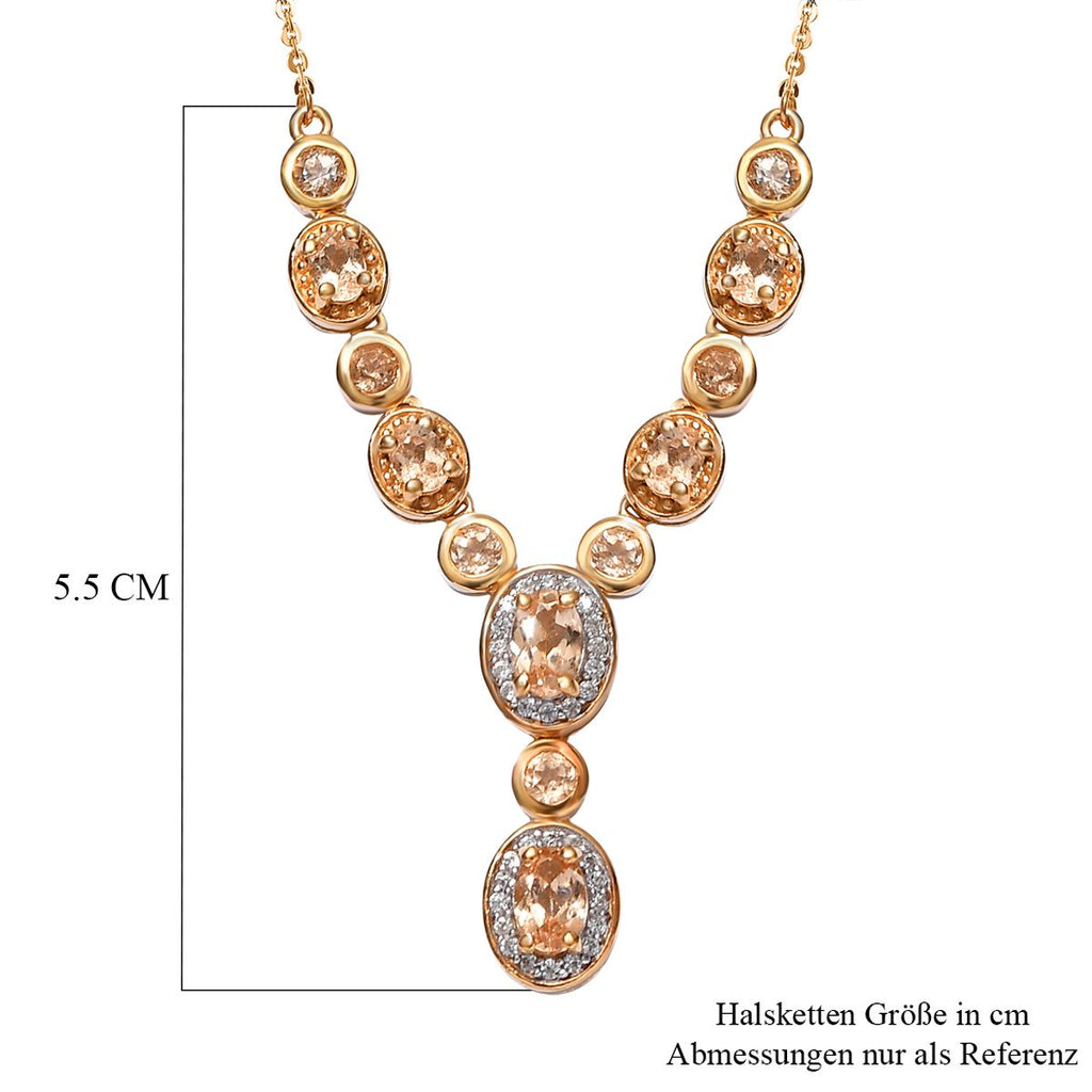 Ceylon kaiserliches Granat Collier, ca. 45 cm, 925 Silber vergoldet ca. 3.46 ct