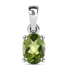 Natürlicher Peridot Anhänger, 925 Silber ca. 1,23 ct