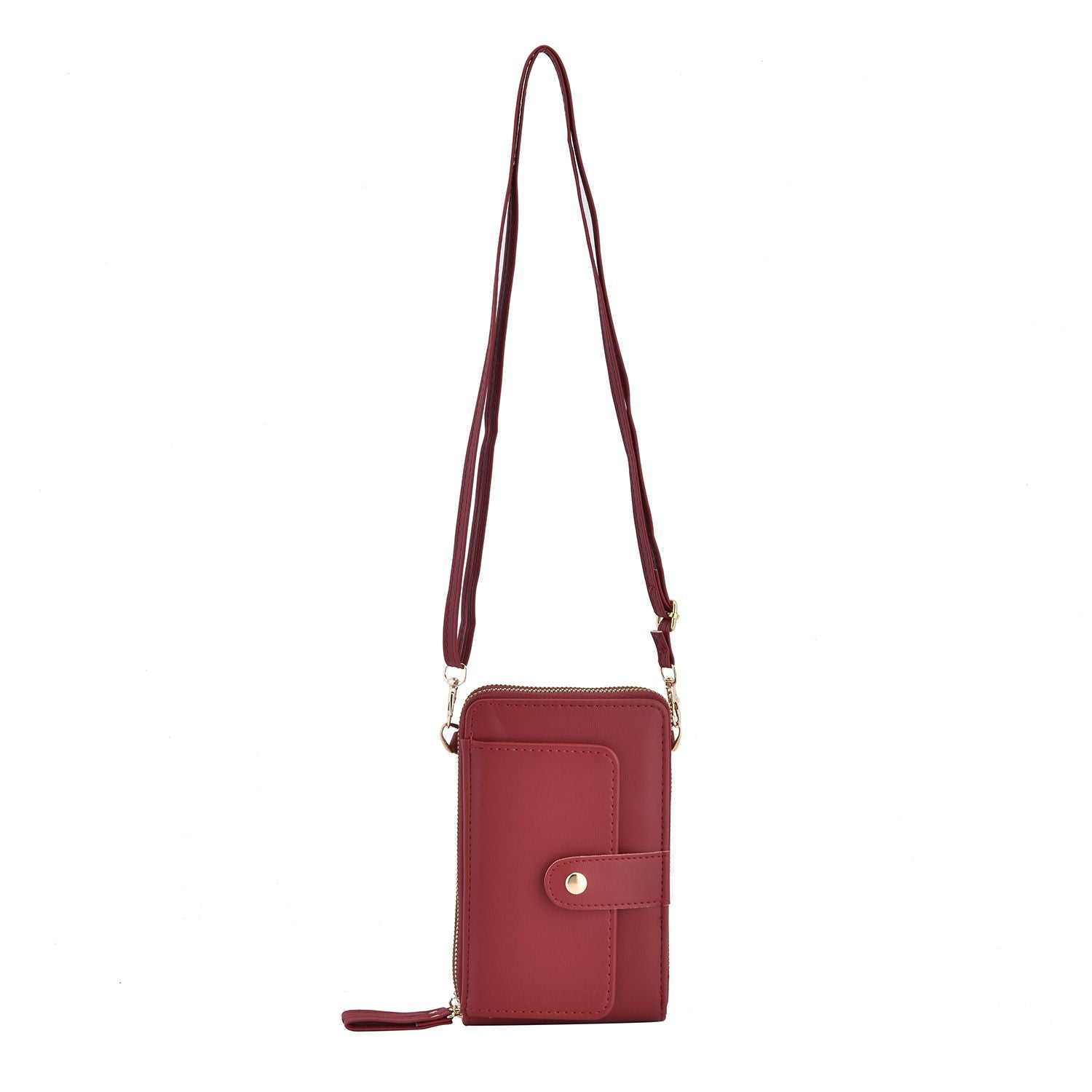 Crossbody Bag mit RFID Schutz, Größe 18,5x11x5cm, Magenta