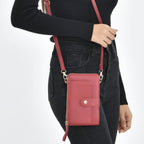 Crossbody Bag mit RFID Schutz, Größe 18,5x11x5cm, Magenta