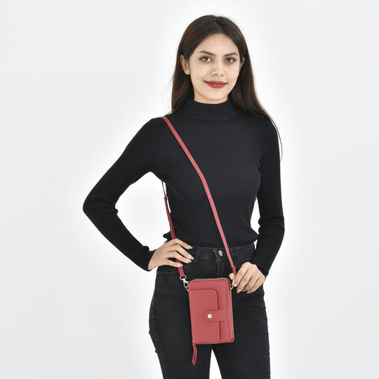 Crossbody Bag mit RFID Schutz, Größe 18,5x11x5cm, Magenta