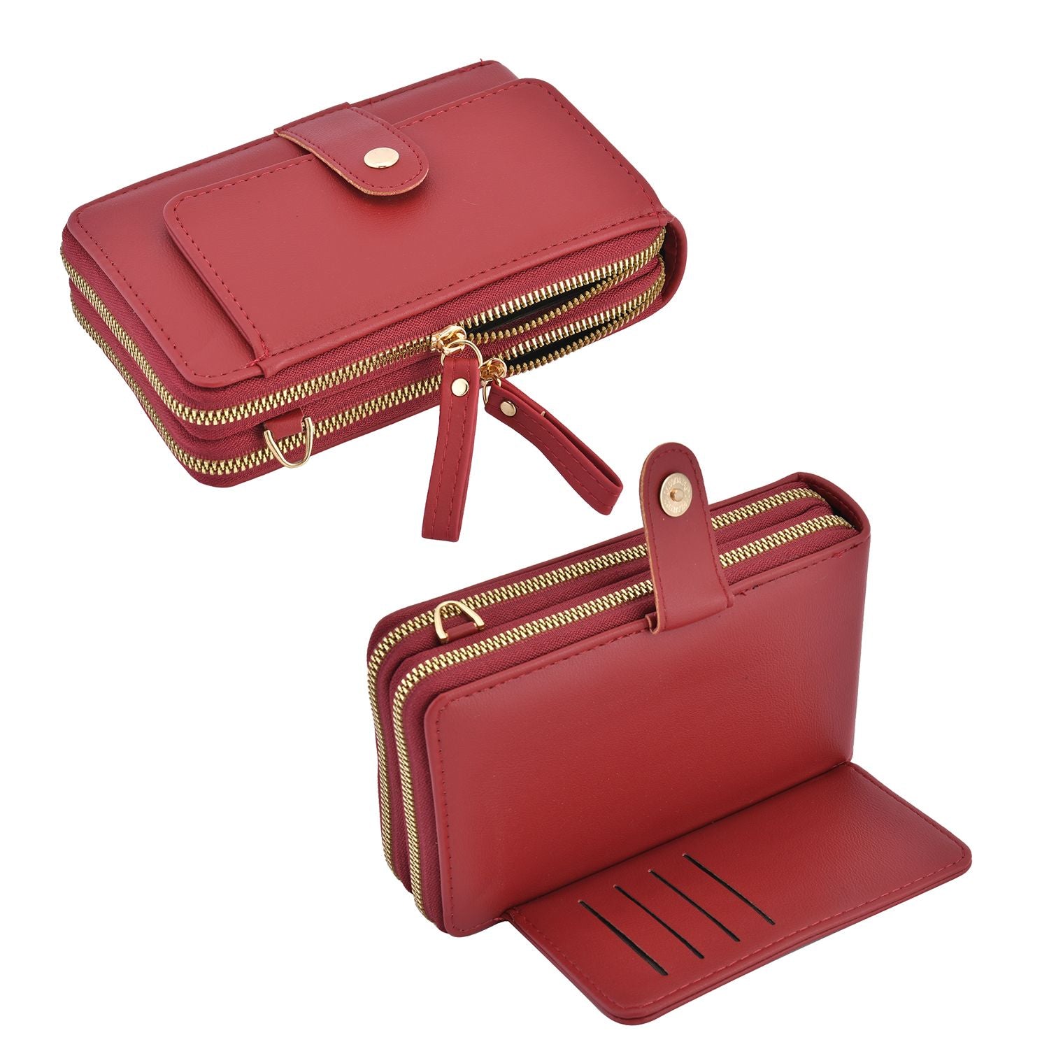 Crossbody Bag mit RFID Schutz, Größe 18,5x11x5cm, Magenta