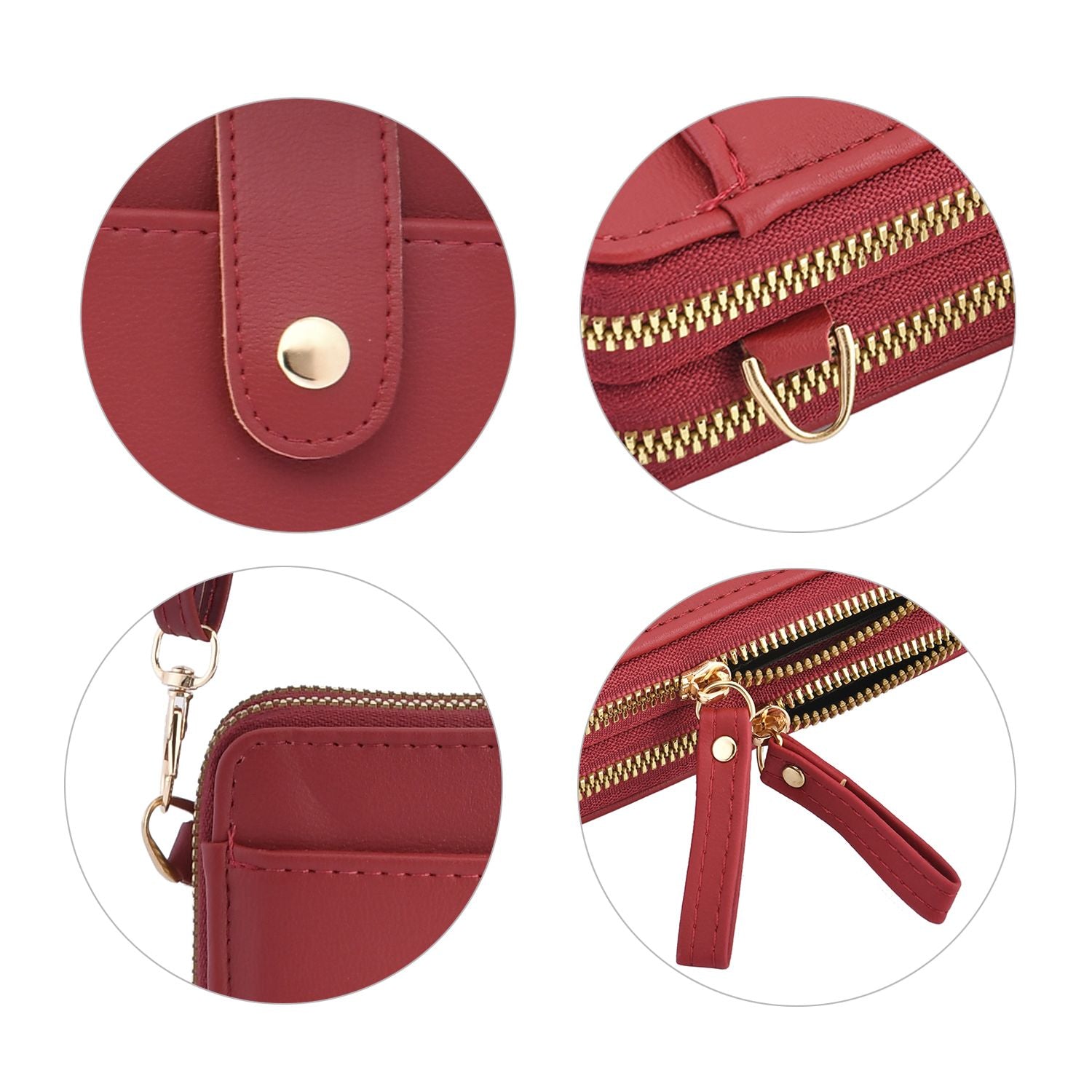 Crossbody Bag mit RFID Schutz, Größe 18,5x11x5cm, Magenta