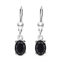 Schwarze Spinell Ohrringe, 925 Silber ca. 2.99 ct