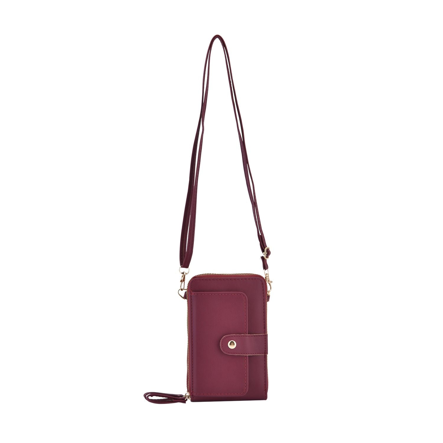 Crossbody Bag mit RFID Schutz, Größe 18,5x11x5cm, burgunderrot