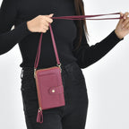 Crossbody Bag mit RFID Schutz, Größe 18,5x11x5cm, burgunderrot