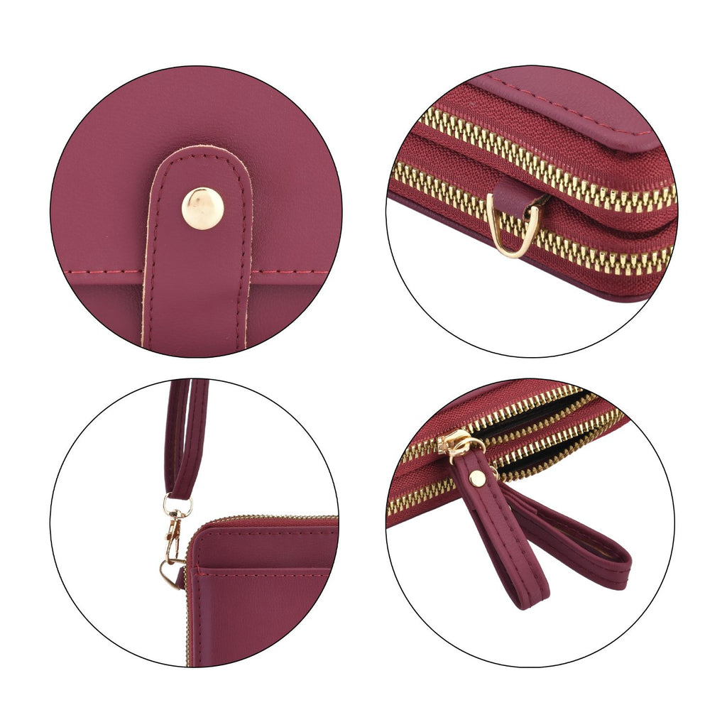 Crossbody Bag mit RFID Schutz, Größe 18,5x11x5cm, burgunderrot